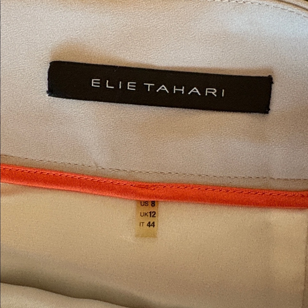 Elie Tahari taupe skirt like new Size 8 - Picture 4 of 12